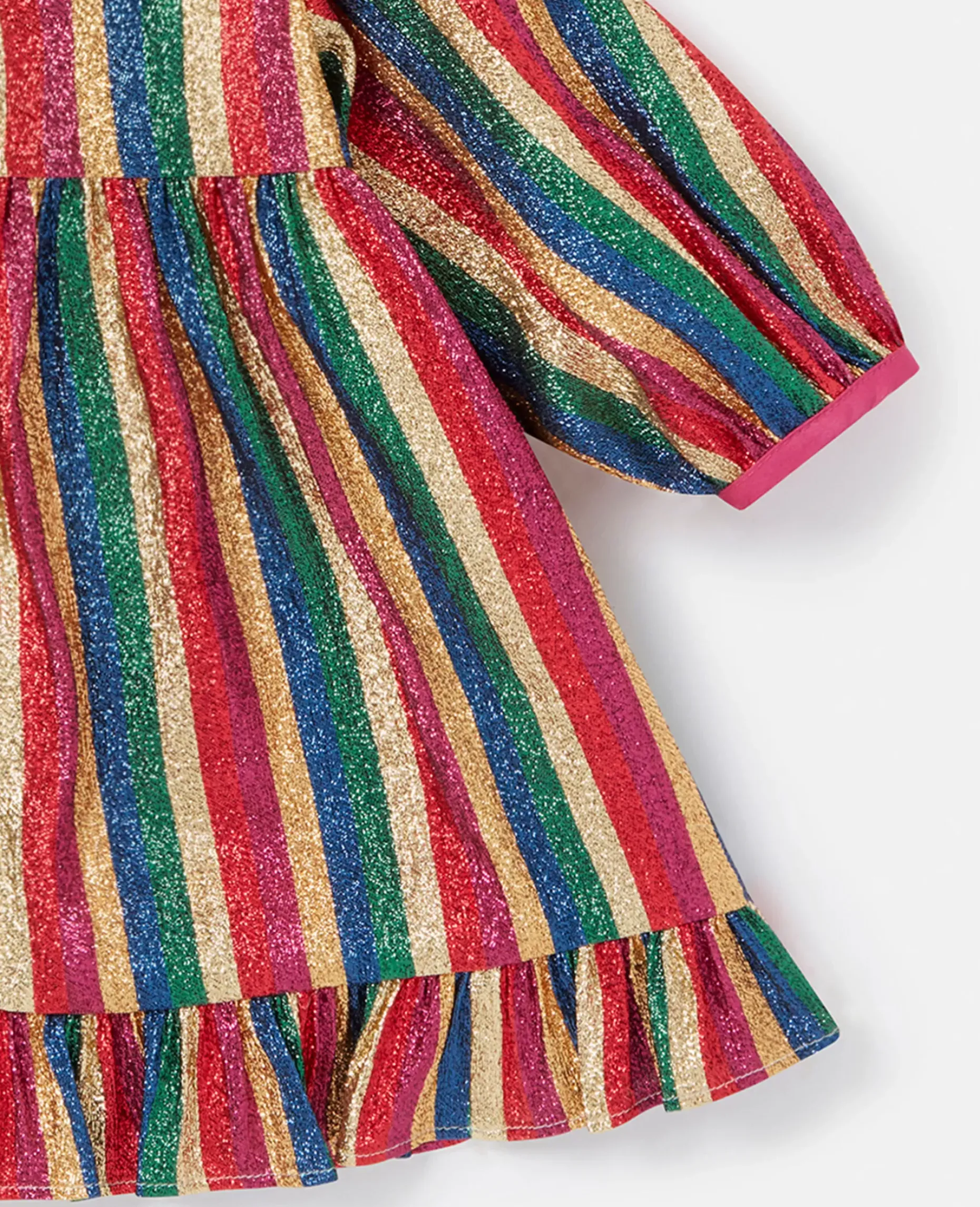 Glitter Rainbow Stripe Dress