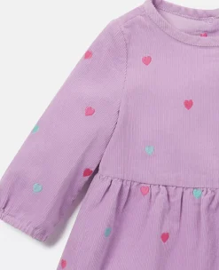 Heart Embroidery Skater Dress