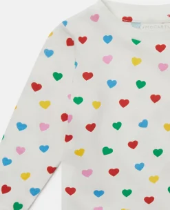 Heart Print Sweatshirt Dress