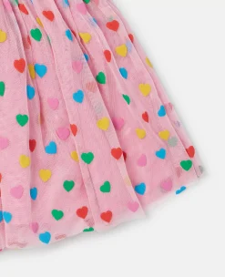 Heart Print Tutu Skirt