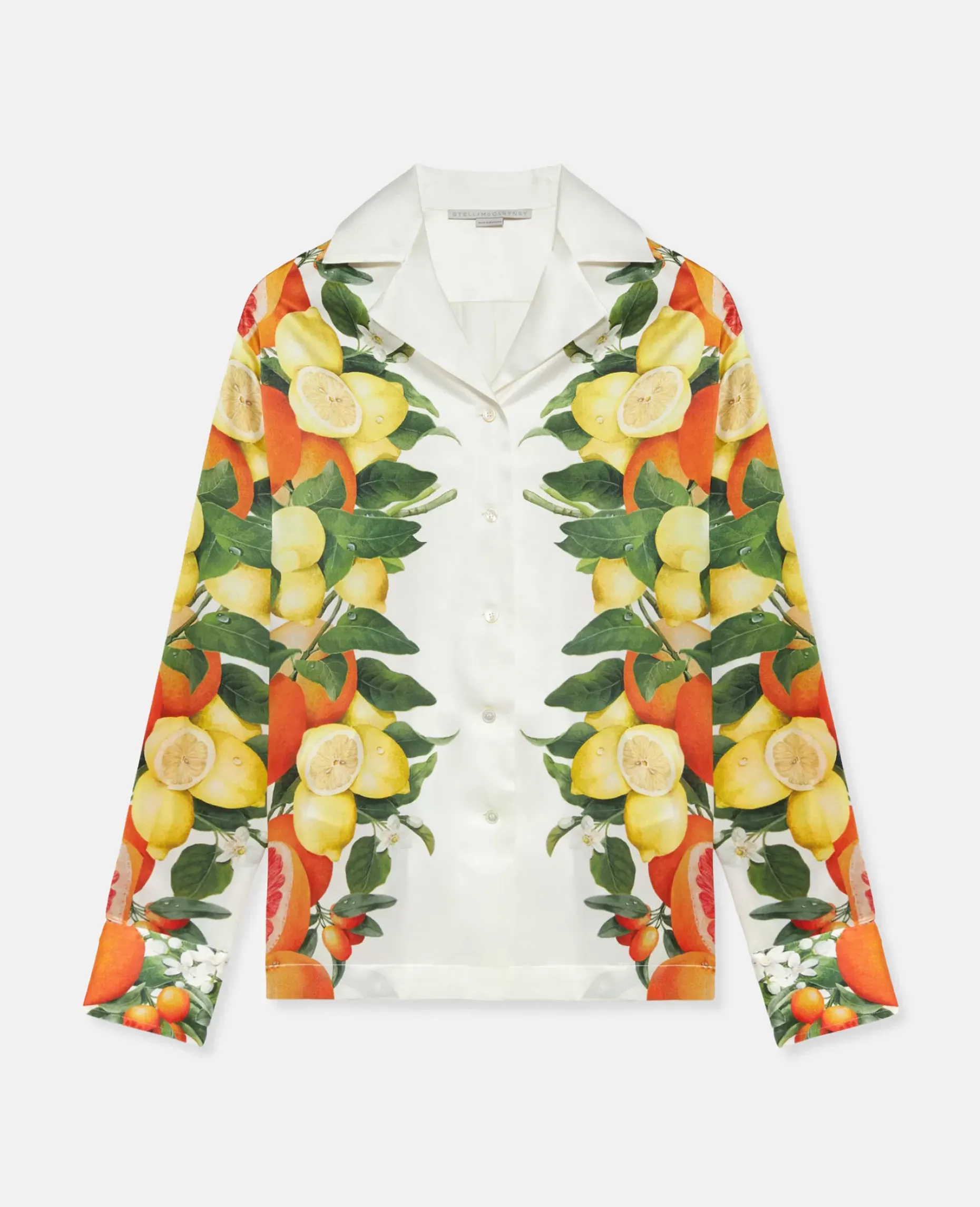 Lemon Print Silk Shirt