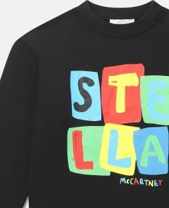 Letter Blocks Print Sweatshirt