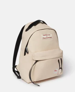 Little Black Bunny Print Backpack
