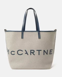 Logo Canvas Beach Tote Bag