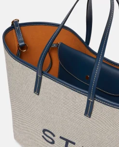 Logo Canvas Beach Tote Bag