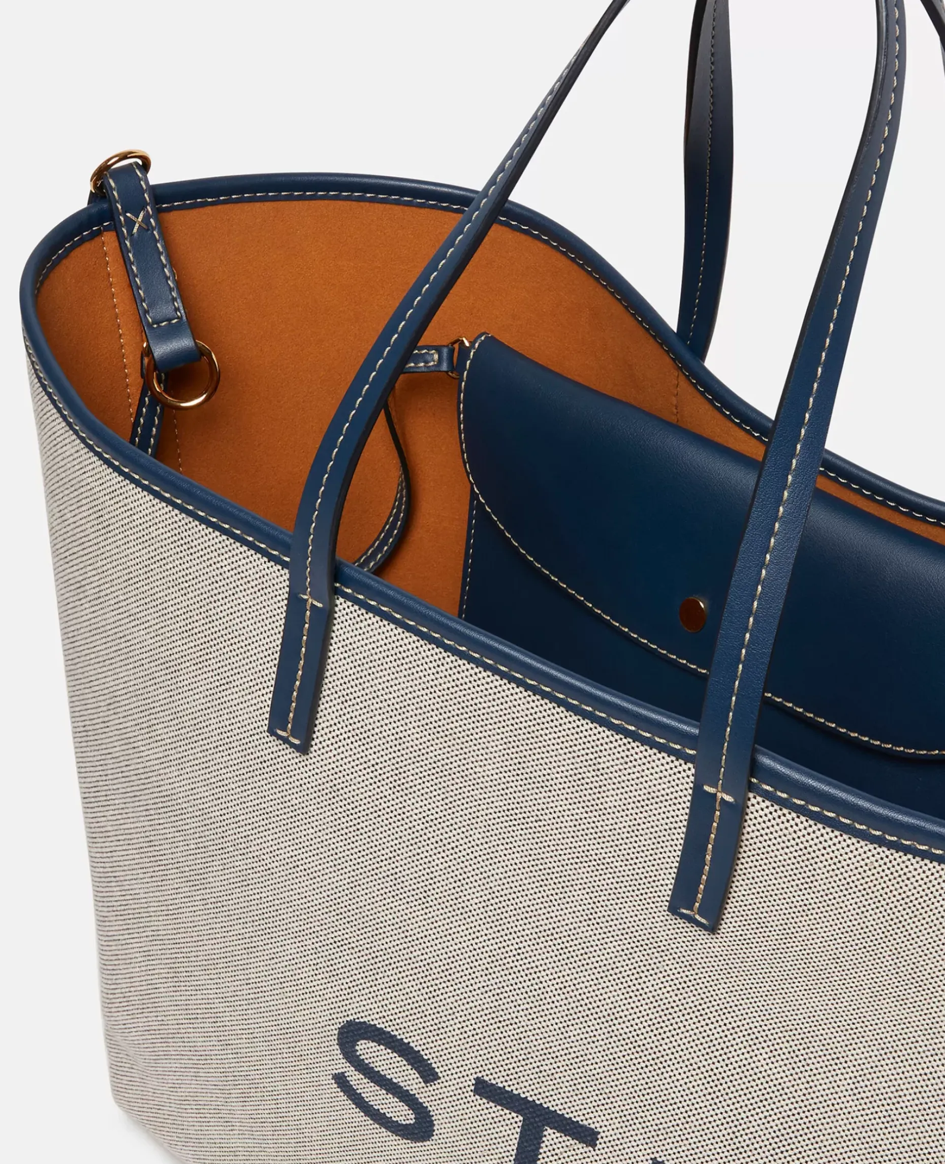 Logo Canvas Beach Tote Bag