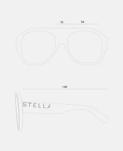 Logo Chunky Aviator Sunglasses