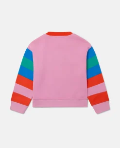 Logo Striped Sleeve Sweatshirt