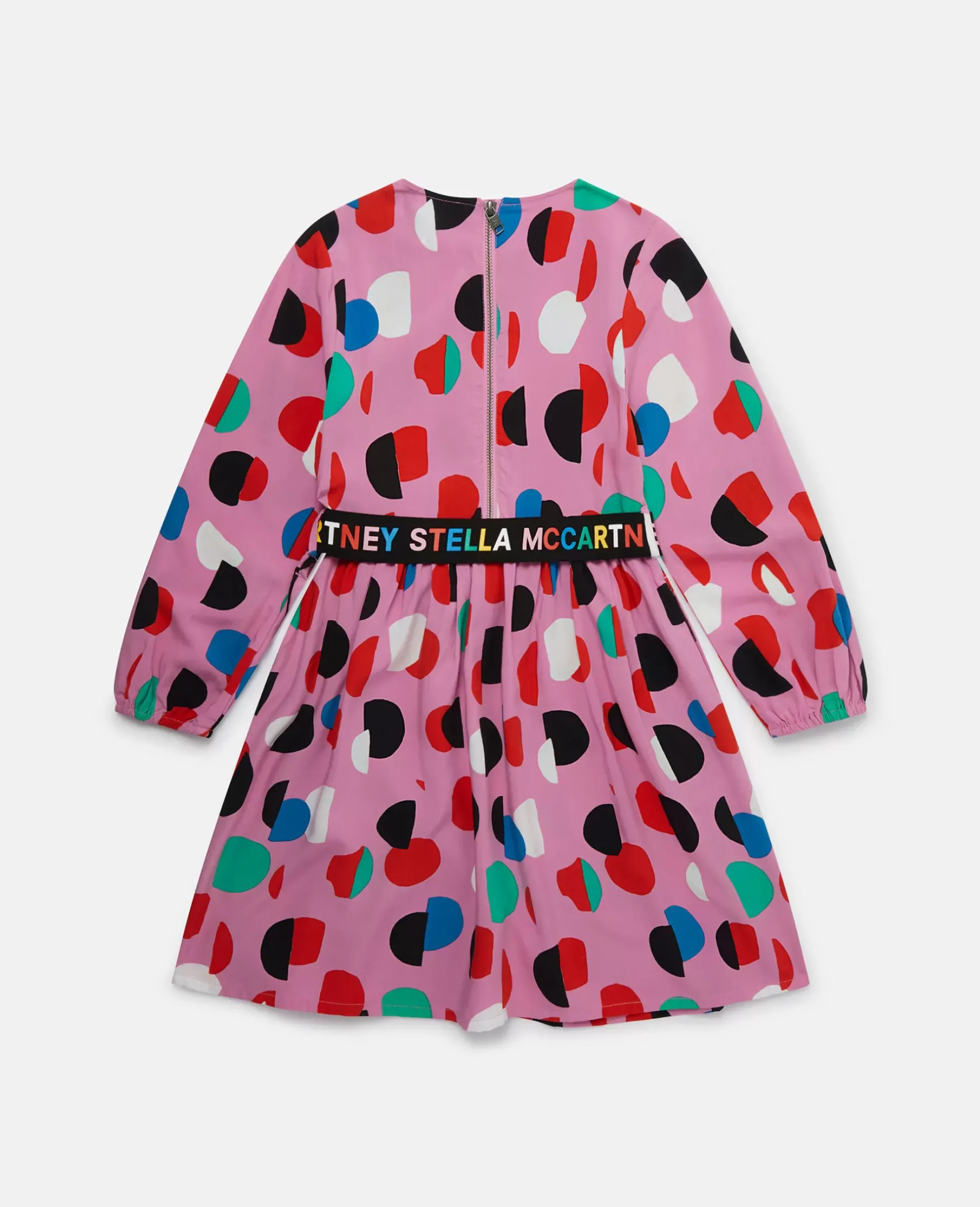 Logo Tape Dot Print Dress