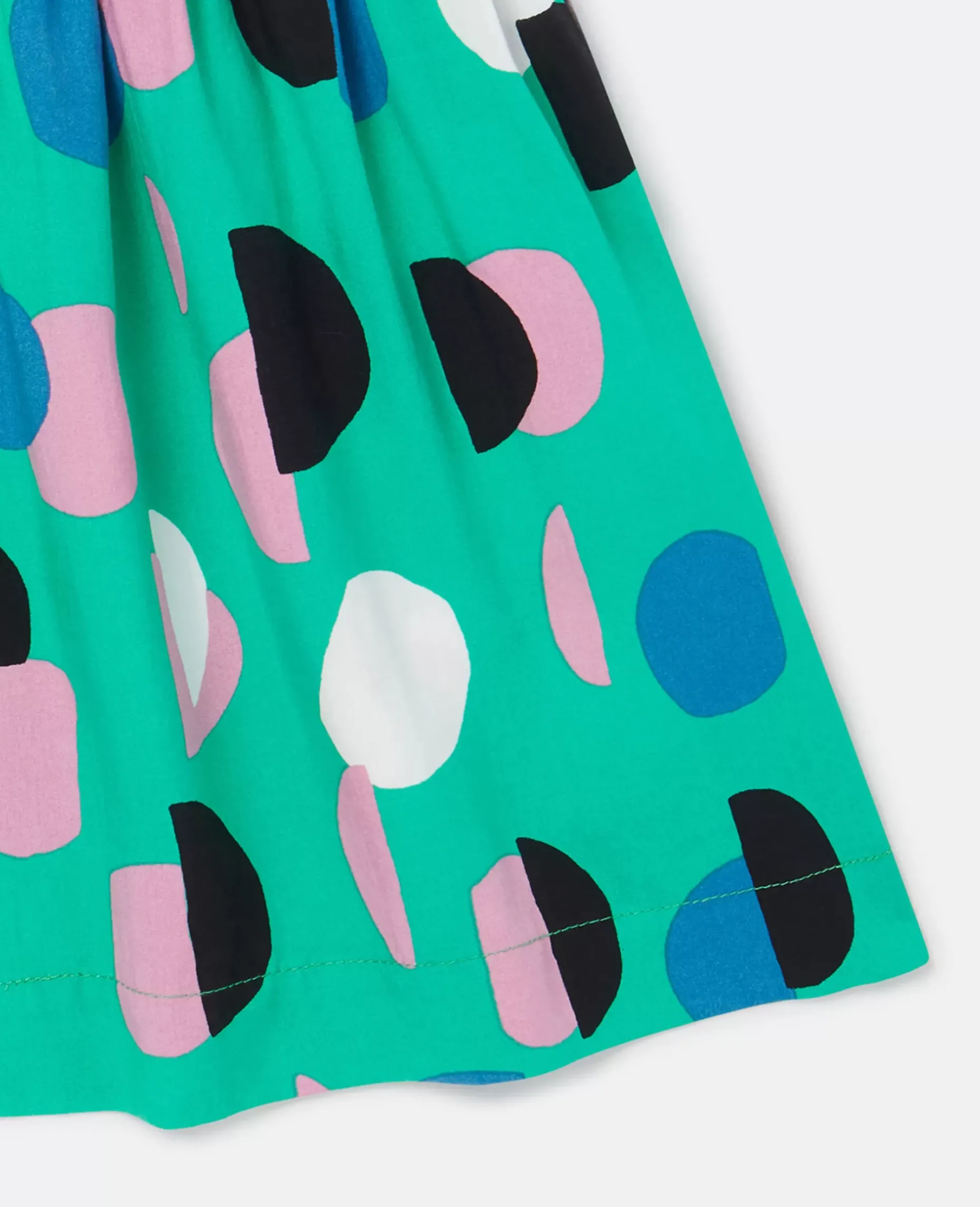 Logo Tape Dot Print Skater Skirt