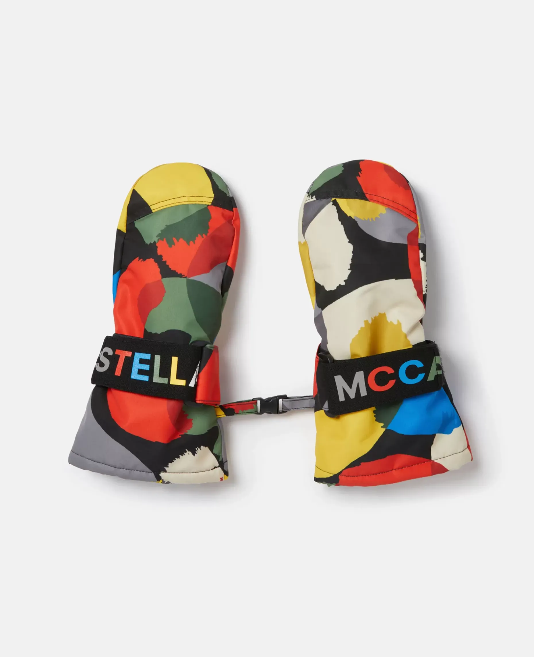 Logo Tape Smudge Print Ski Mittens