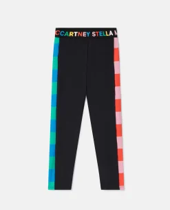Logo Tape Striped Side Leggings