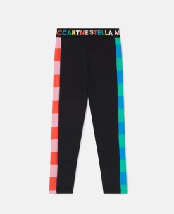 Logo Tape Striped Side Leggings