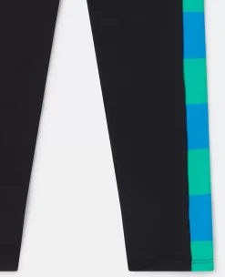 Logo Tape Striped Side Leggings