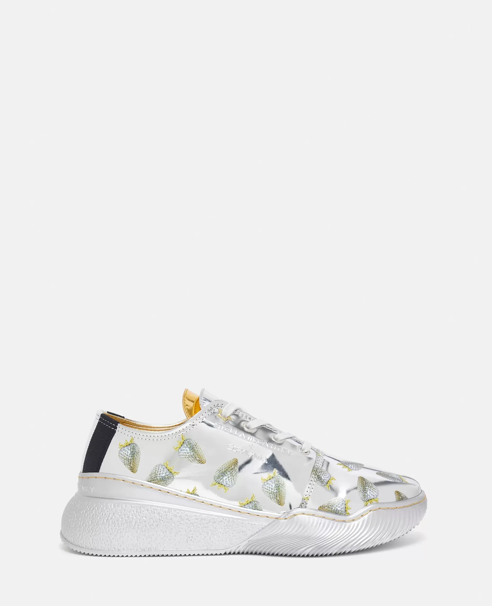 Loop Strawberry-Print Metallic Low-Top Trainers