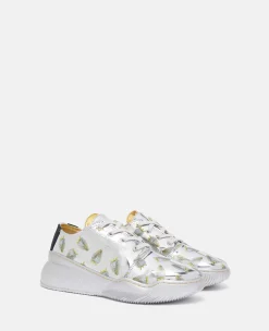 Loop Strawberry-Print Metallic Low-Top Trainers