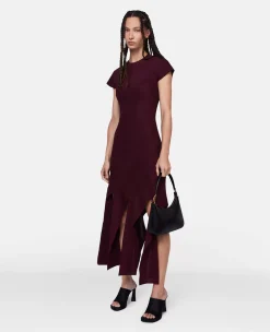 Lurex Rib Knit Midi Dress