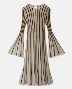 Lurex Rib Knit Midi Dress
