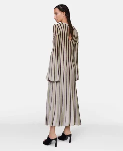 Lurex Rib Knit Midi Dress