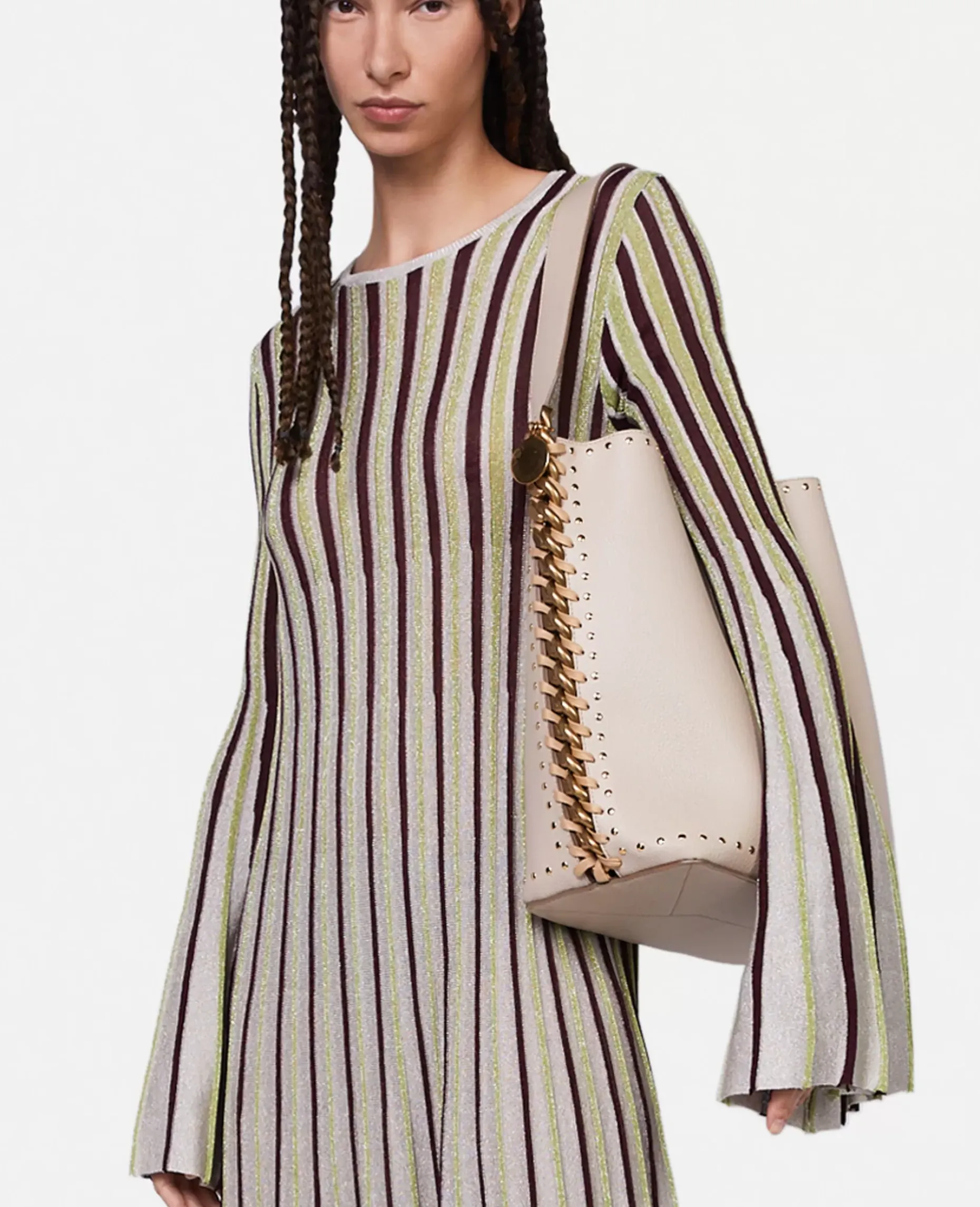 Lurex Rib Knit Midi Dress