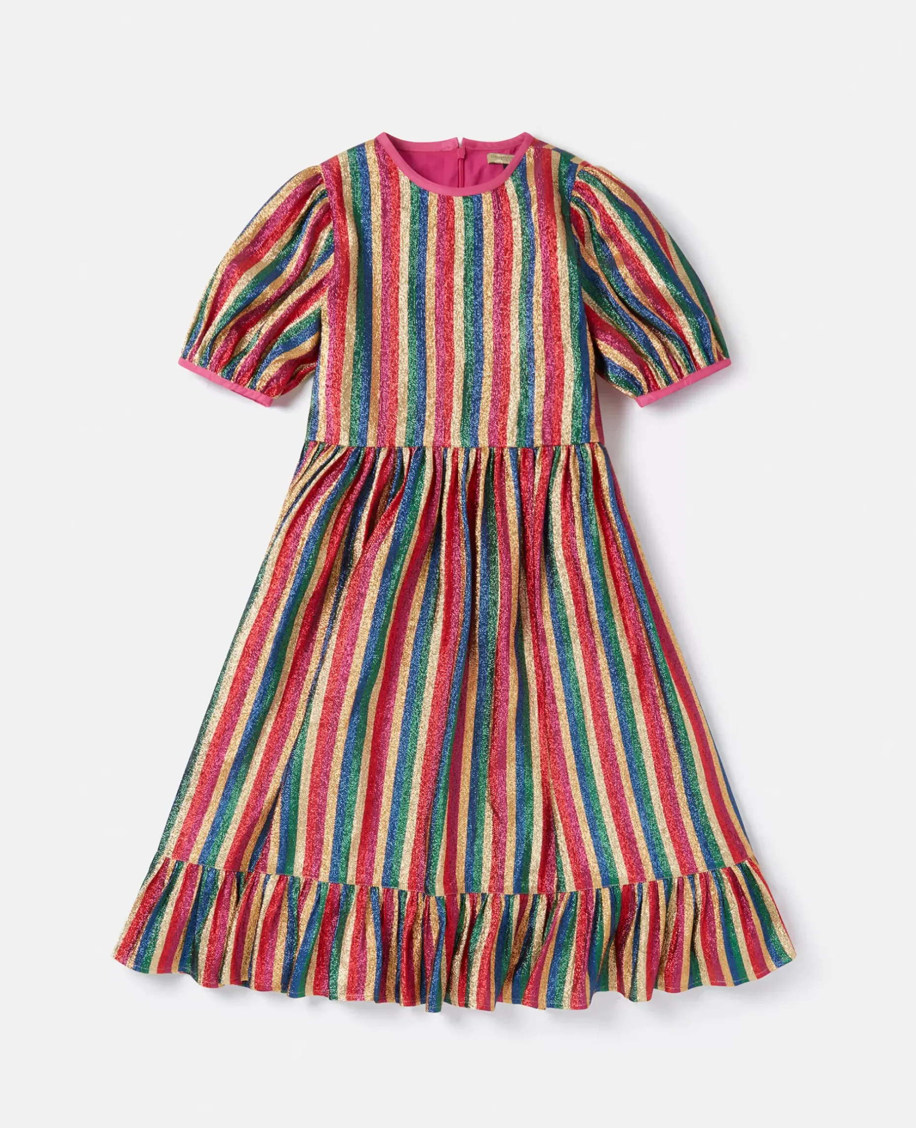 Metallic Rainbow Stripe Dress