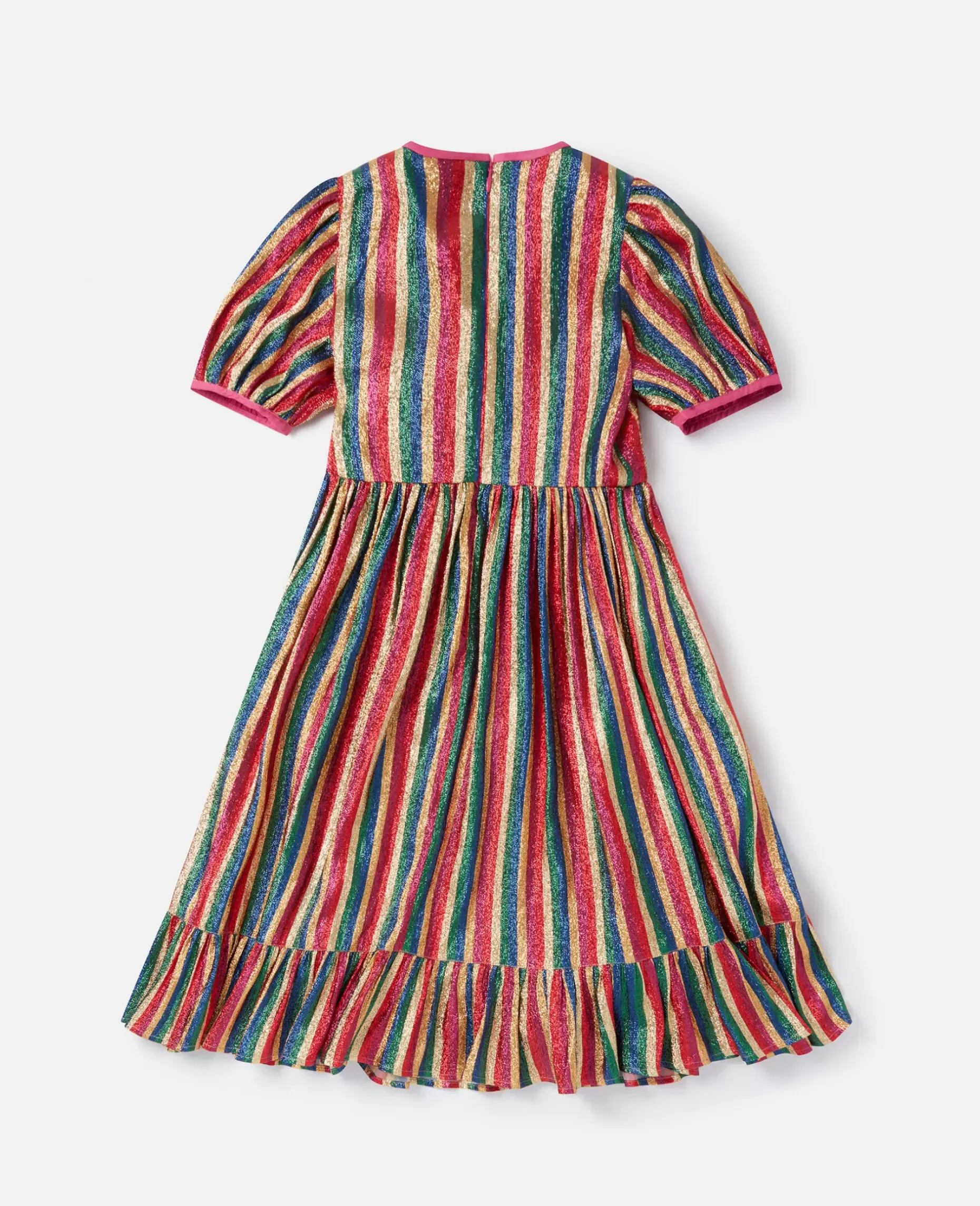 Metallic Rainbow Stripe Dress