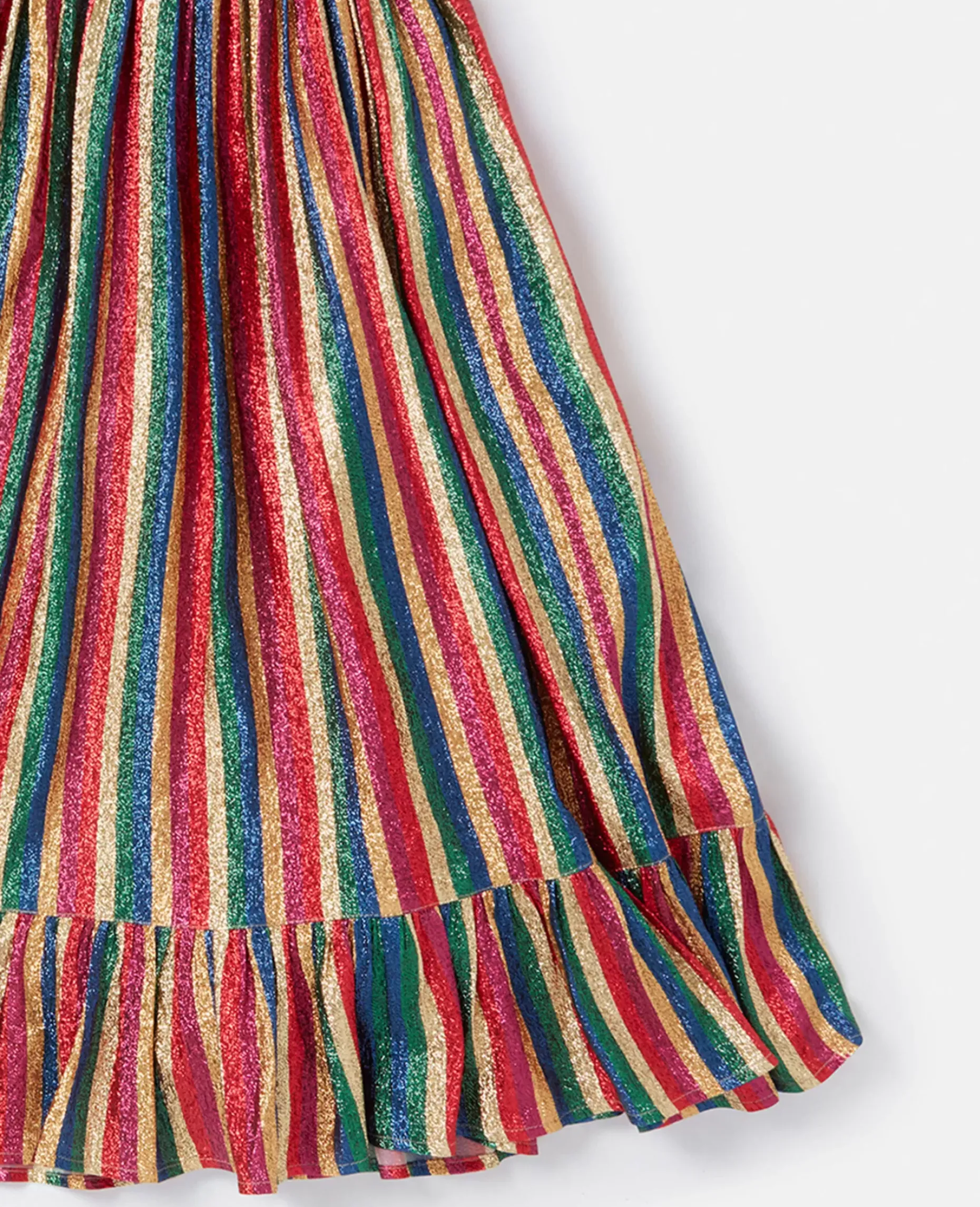 Metallic Rainbow Stripe Dress