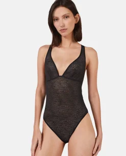 Monogram Mesh Bodysuit