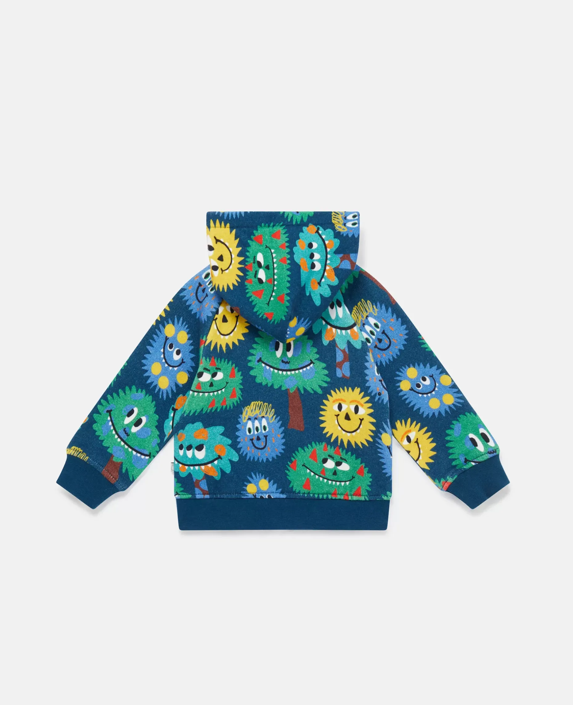 Monster Print Zip Hoodie