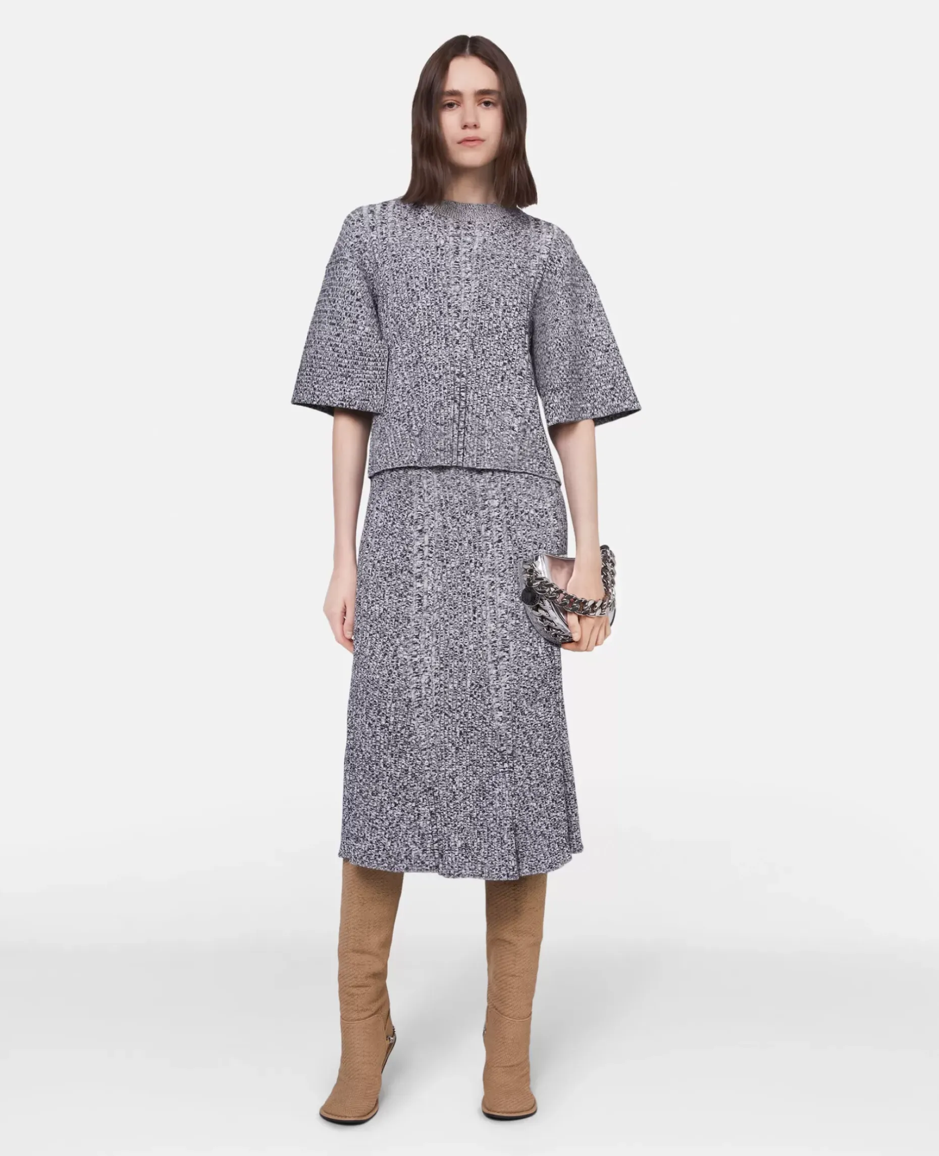 Mouline Rib Knit Skirt