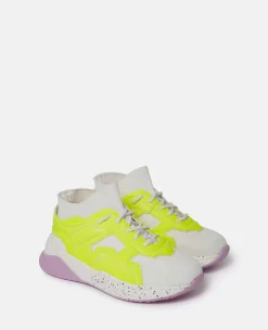 Neon Cage Lace-Up Sock Trainers