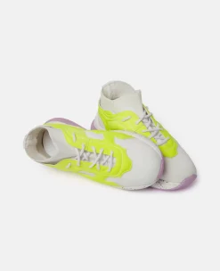 Neon Cage Lace-Up Sock Trainers