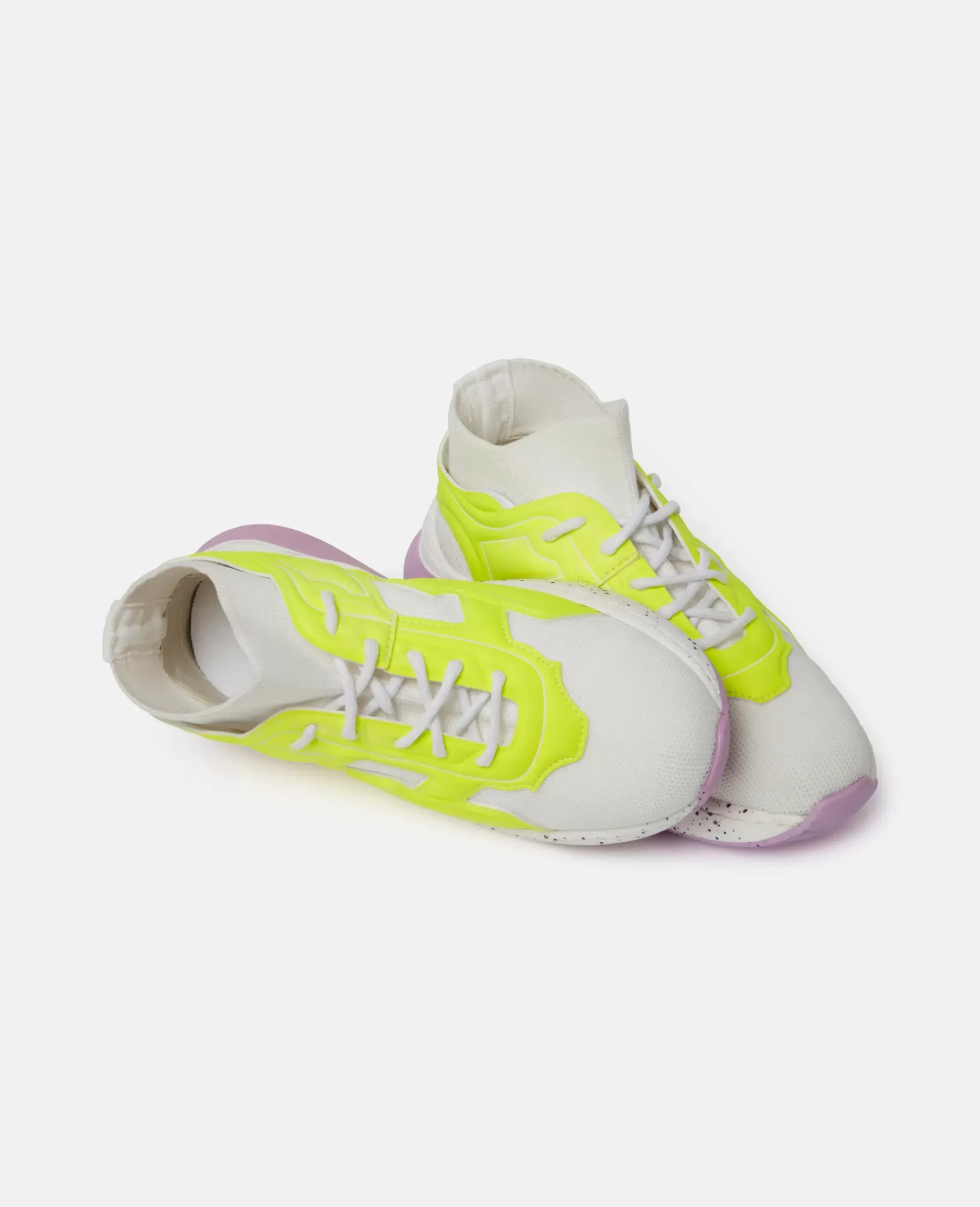 Neon Cage Lace-Up Sock Trainers