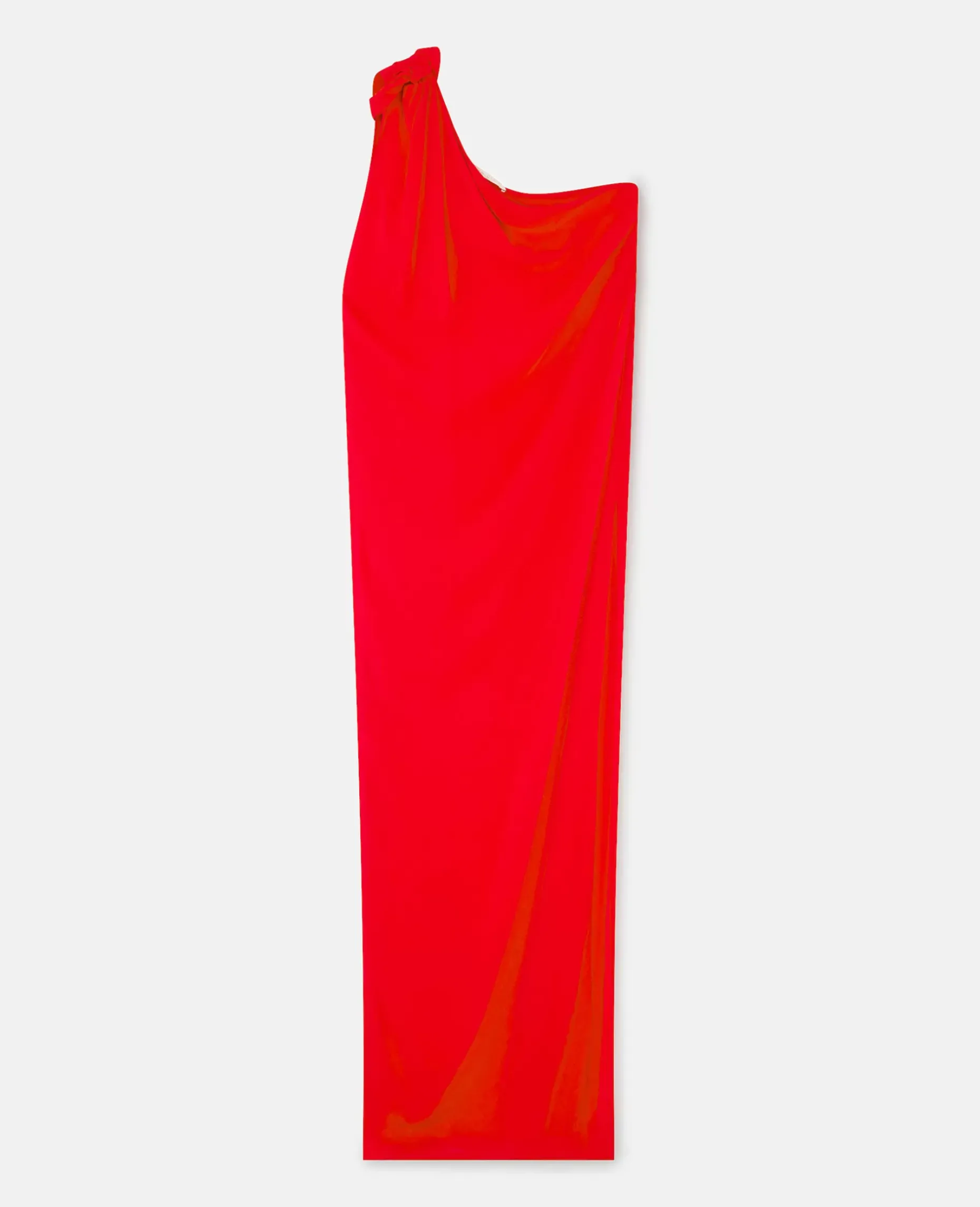 One-Shoulder Scarf Maxi Dress