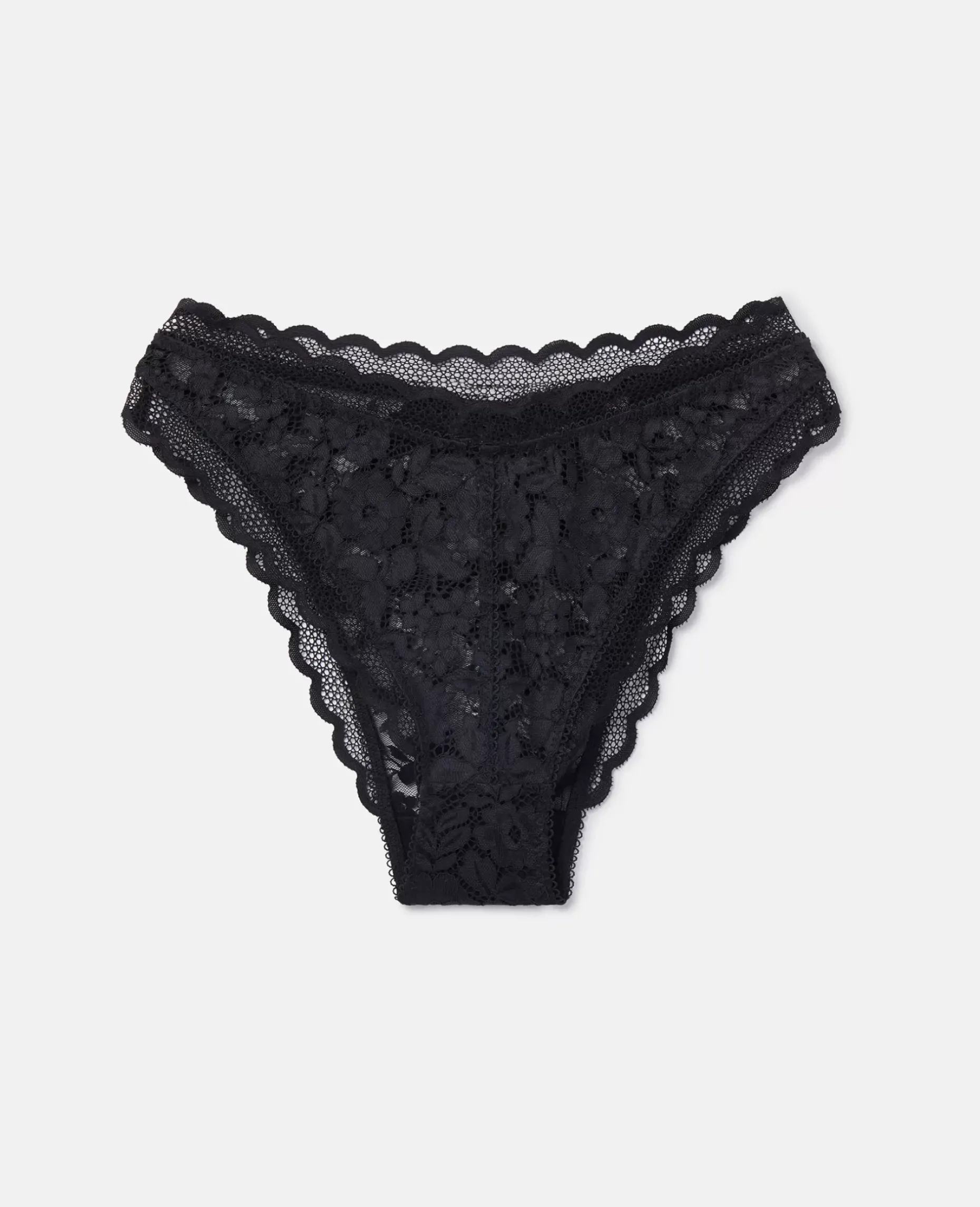 Patchwork Lace High Leg Bikini Briefs