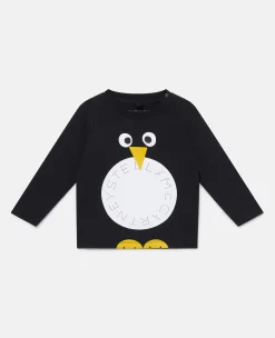 Penguin Motif Long Sleeve T-Shirt