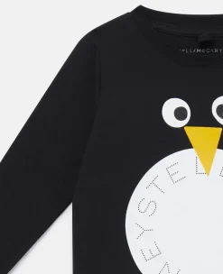 Penguin Motif Long Sleeve T-Shirt