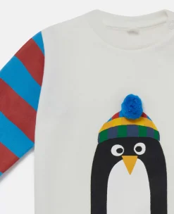 Penguin Motif Long Sleeve T-Shirt