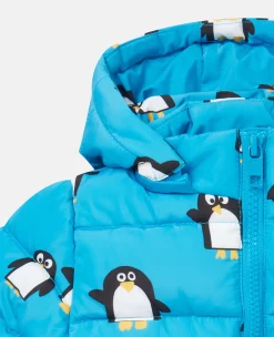 Penguin Print Puffer Coat