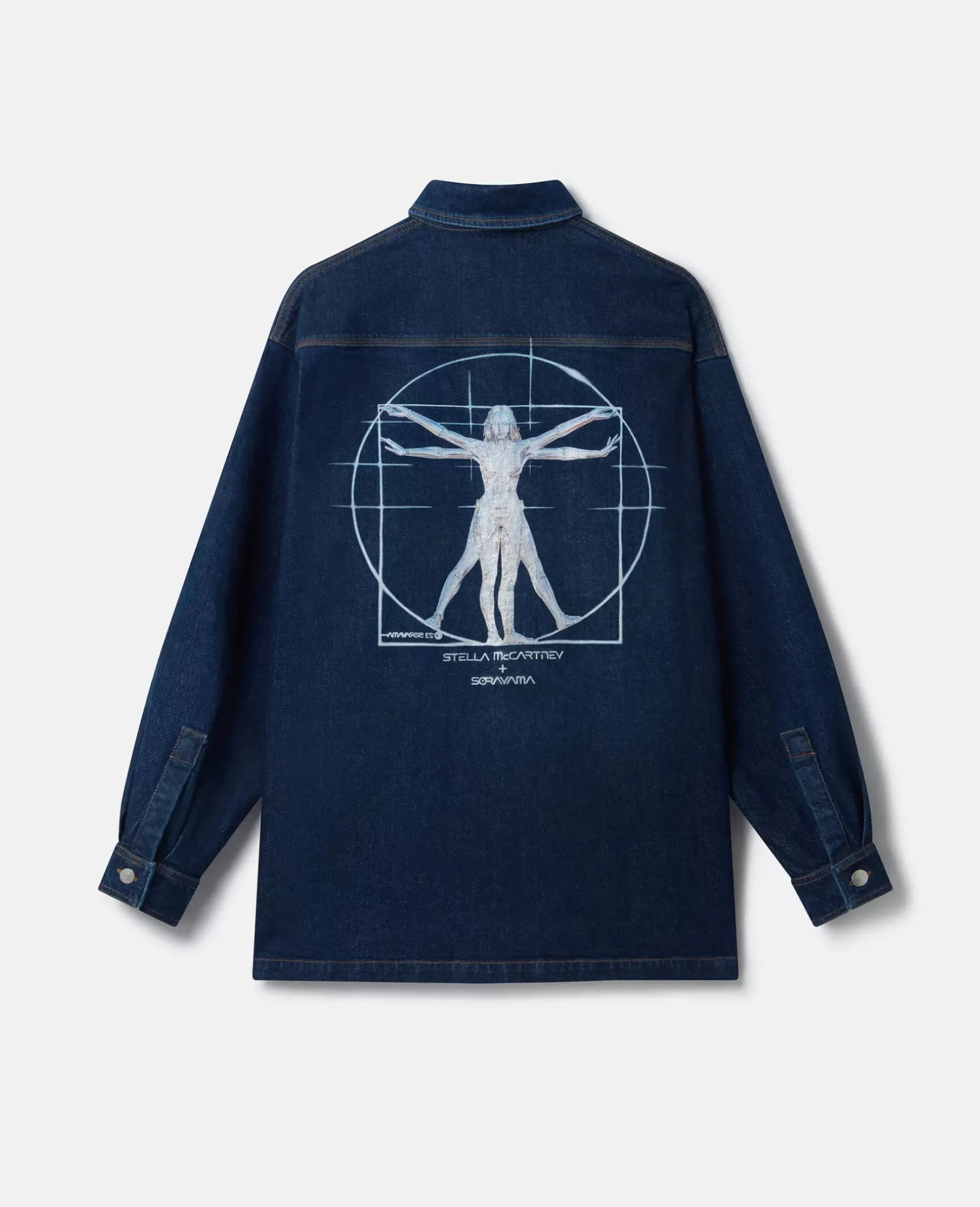 Platinum Dream Embroidered Oversized Denim Shirt