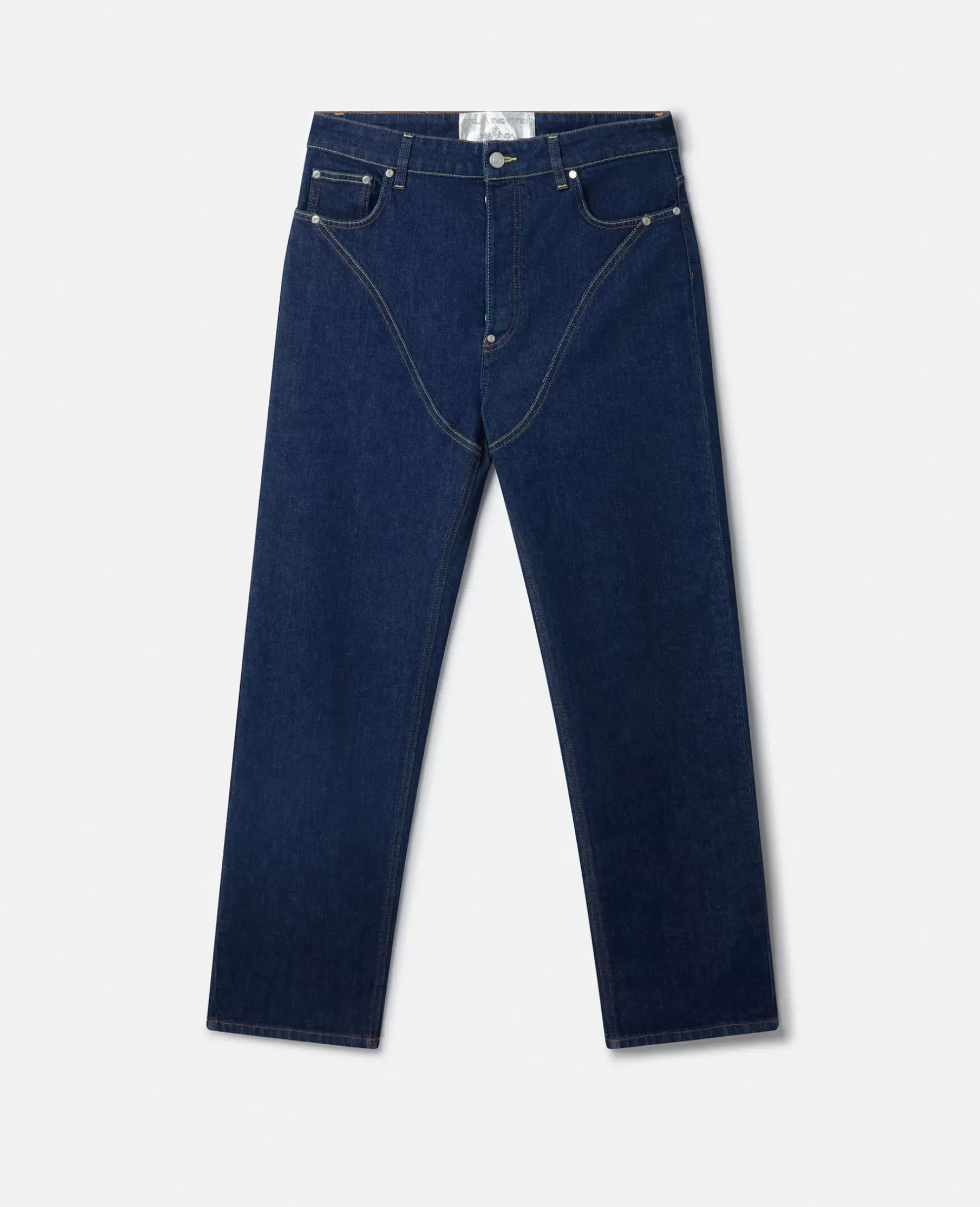 Platinum Dream Embroidered Mid-Rise Straight-Leg Denim Jeans
