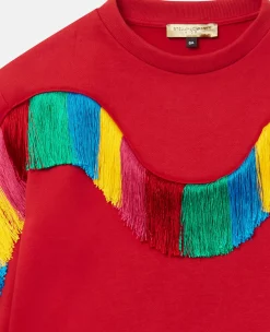 Rainbow Fringed Sweatshirt