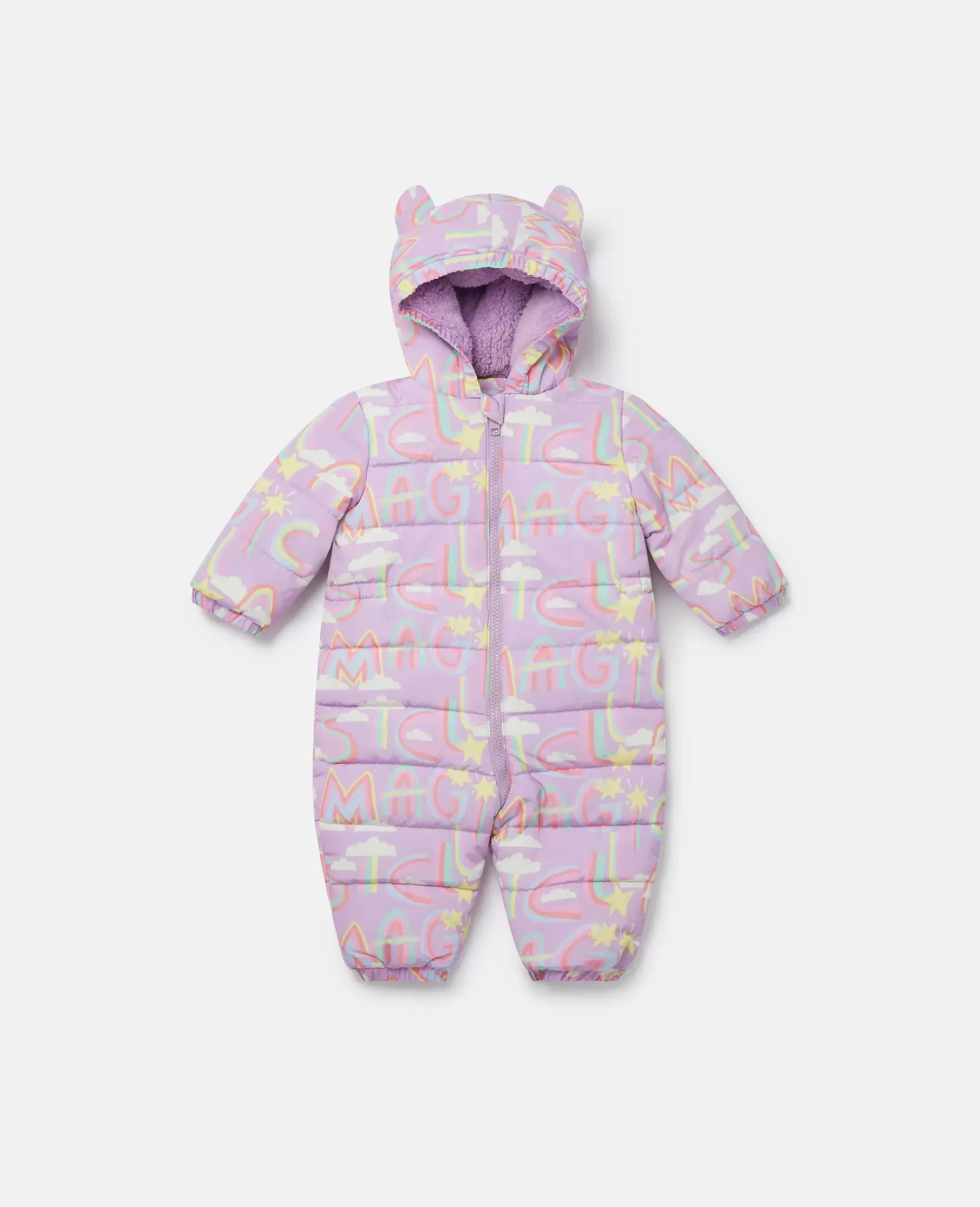 Rainbow Magic Print Hooded Pramsuit