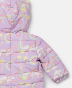 Rainbow Magic Print Hooded Pramsuit