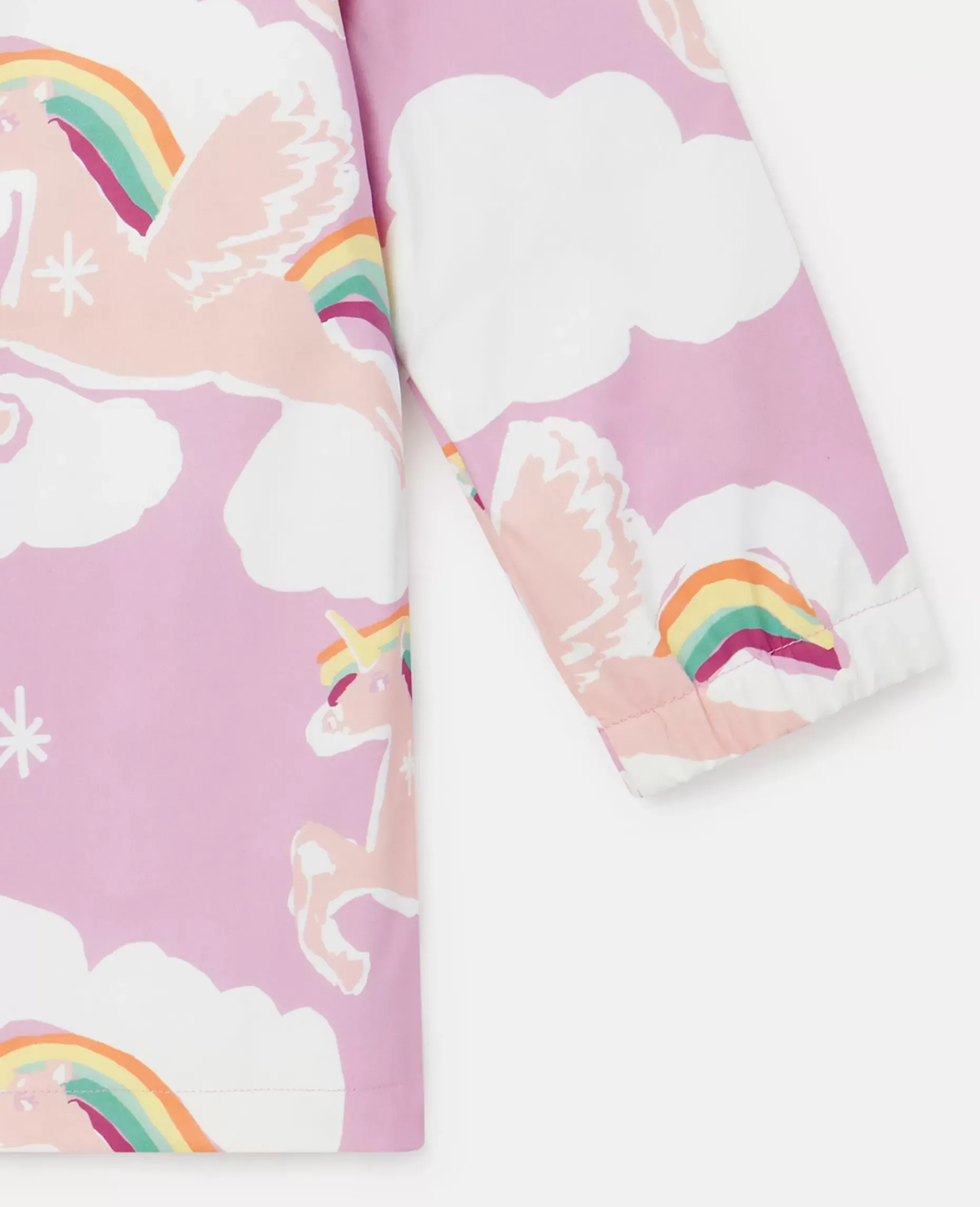 Rainbow Unicorn Cloud Print Hooded Raincoat