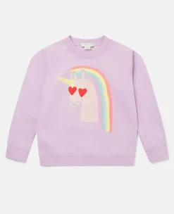 Rainbow Unicorn Motif Sweatshirt