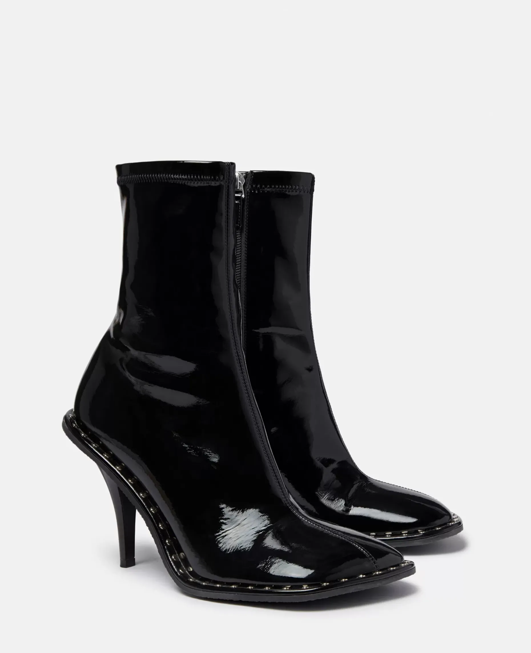Ryder Lacquered Stiletto Ankle Boots