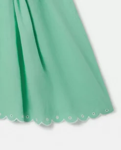 Scalloped Edge Embroidery Cami Dress