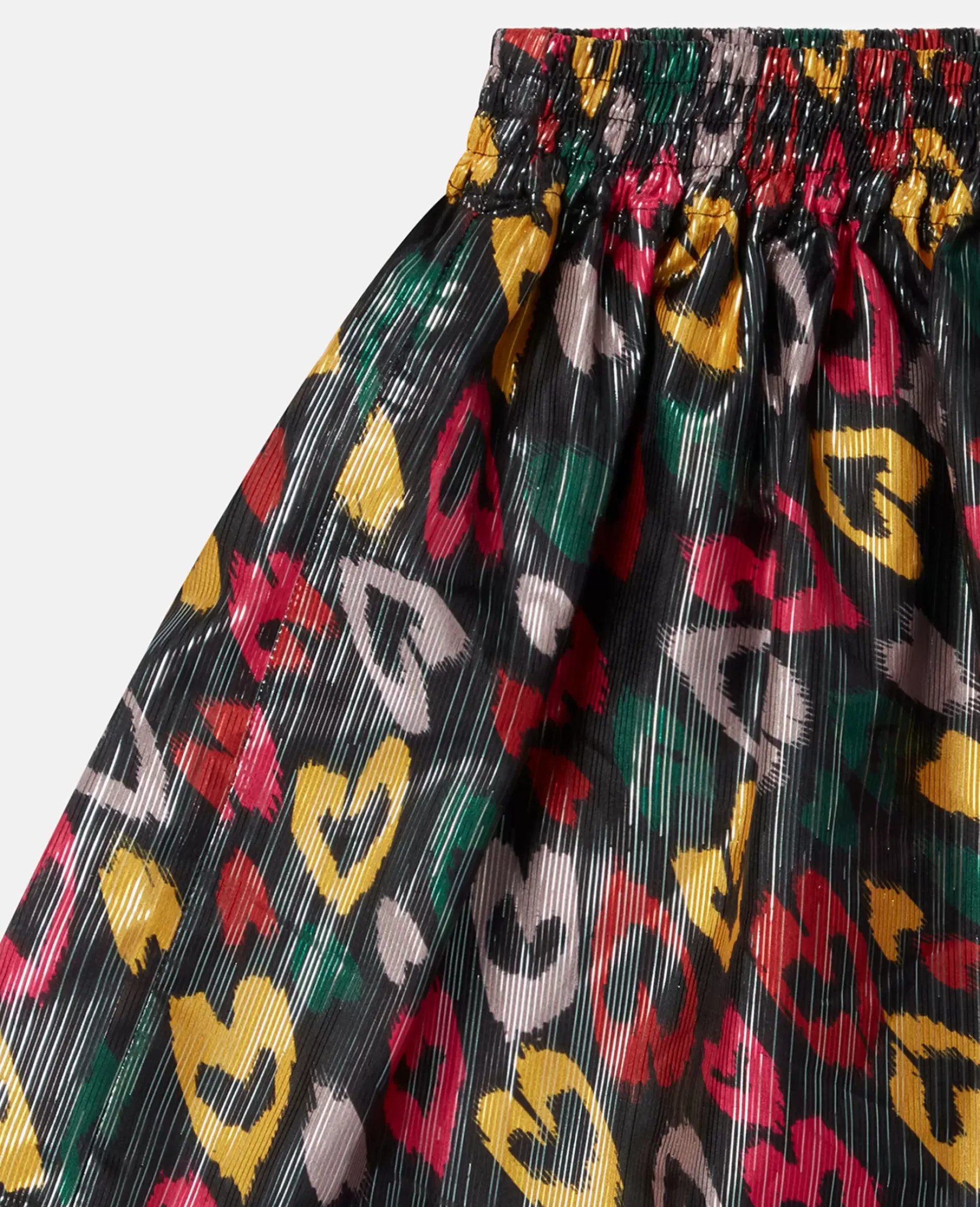 Scribbled Heart Print Skater Skirt
