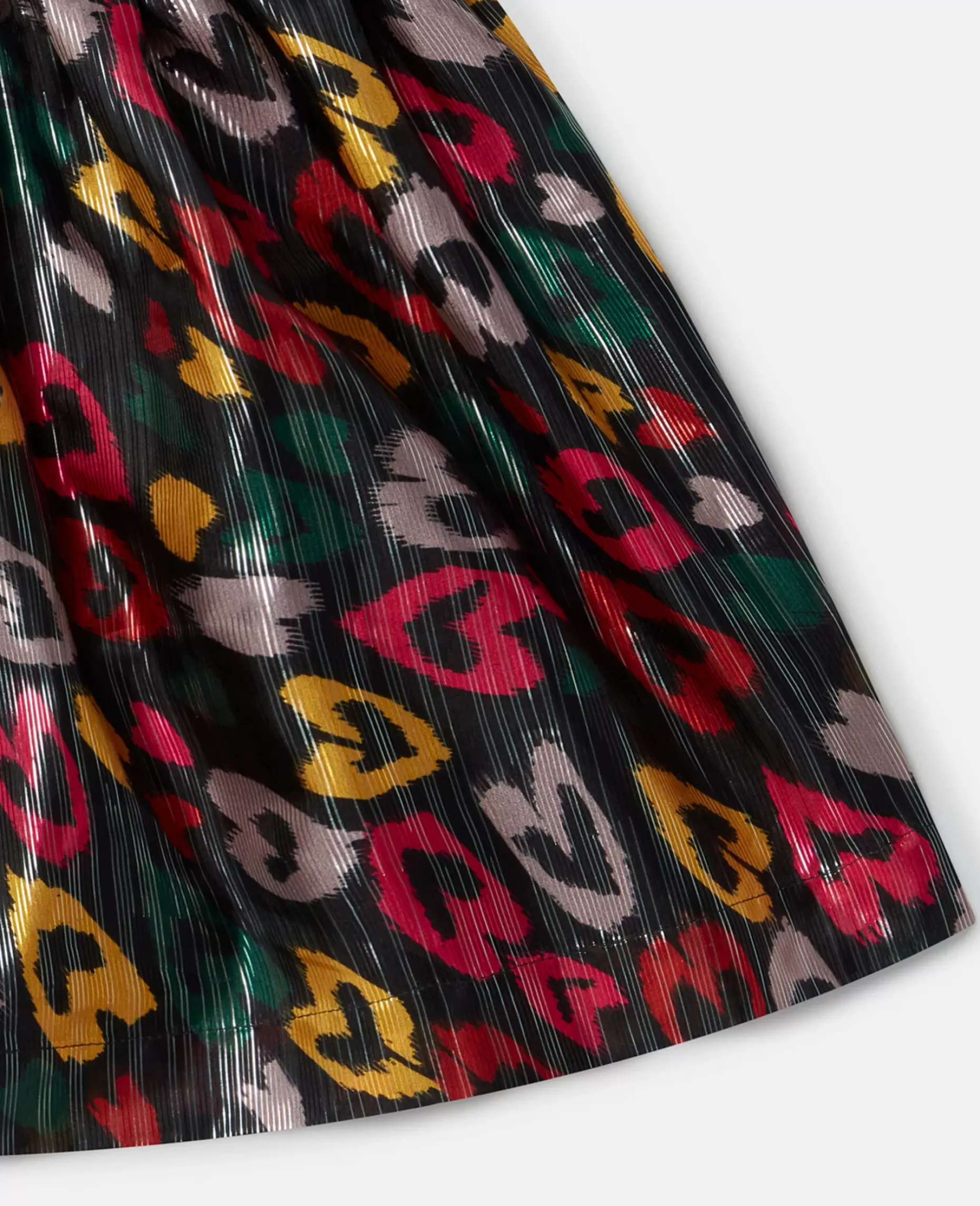 Scribbled Heart Print Skater Skirt
